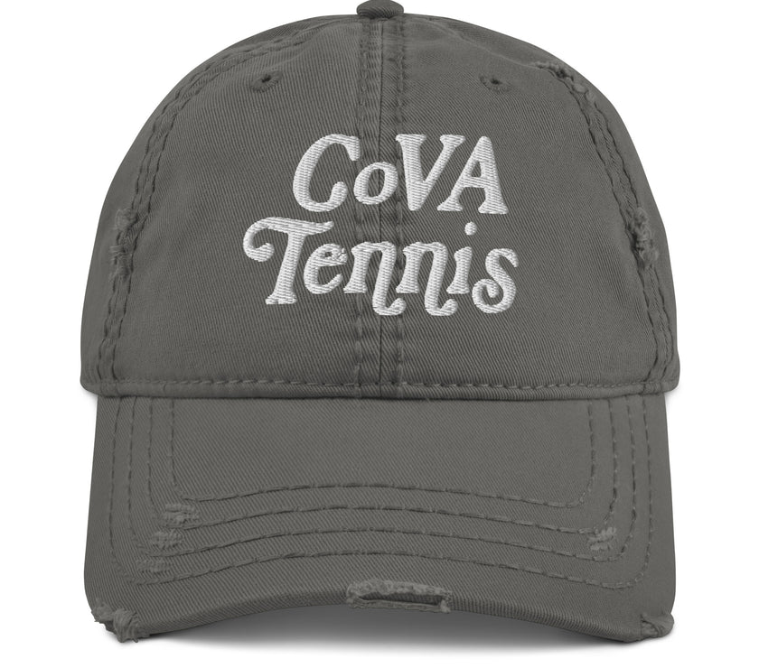 No Doubt CoVA Tennis Script Distressed Dad Hat