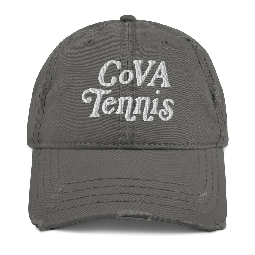 No Doubt CoVA Tennis Script Distressed Dad Hat