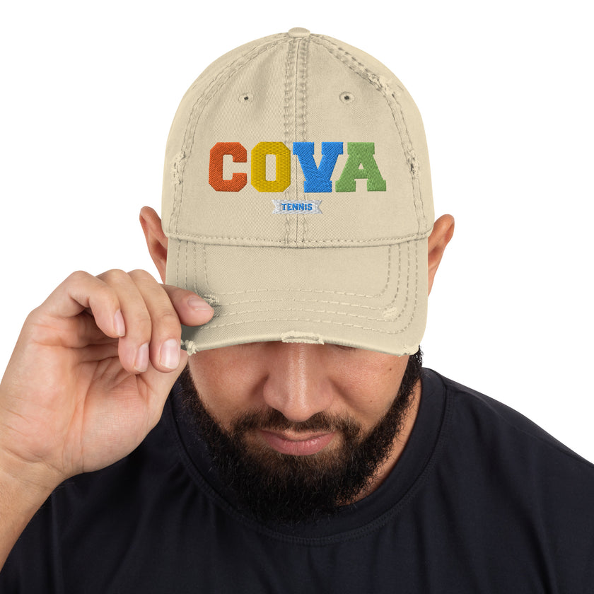 CoVA Tennis Rainbow Distressed Dad Hat