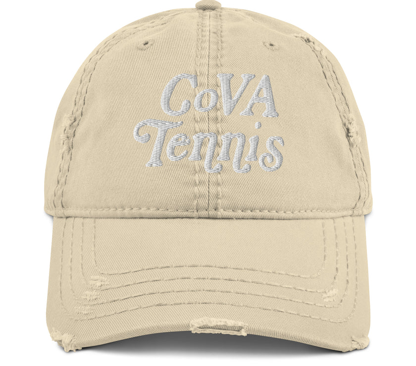 No Doubt CoVA Tennis Script Distressed Dad Hat