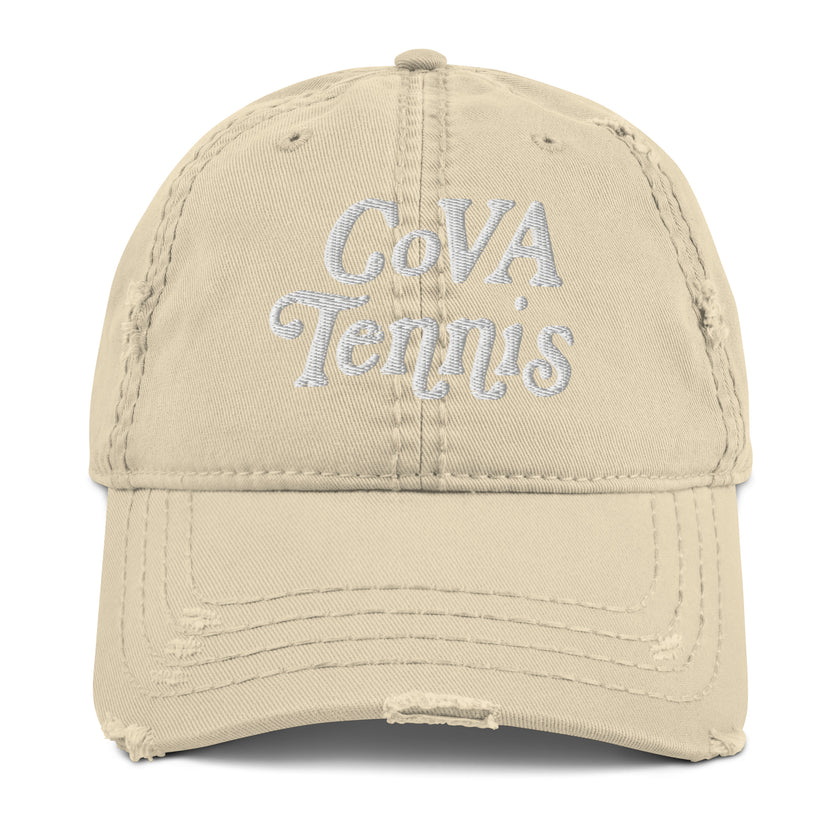 No Doubt CoVA Tennis Script Distressed Dad Hat