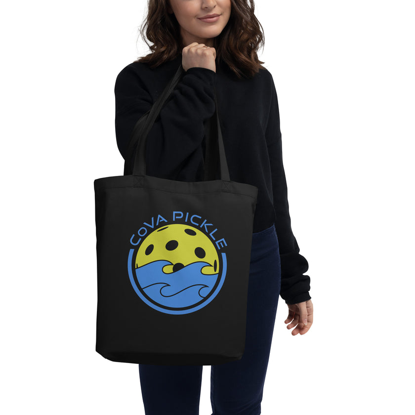 CoVA Pickle Ball & Waves Eco Tote Bag