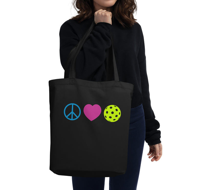 Peace Love Pickleball Eco Tote Bag