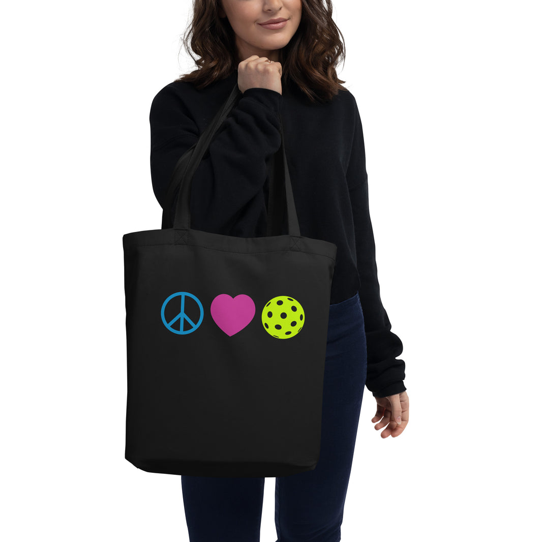 Peace Love Pickleball Eco Tote Bag