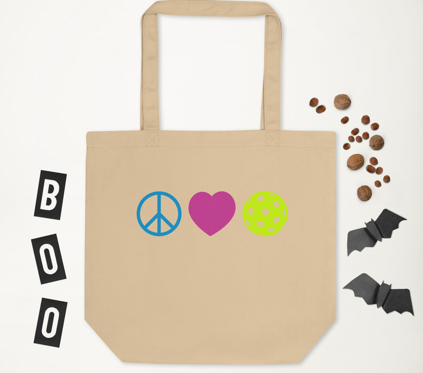 Peace Love Pickleball Eco Tote Bag