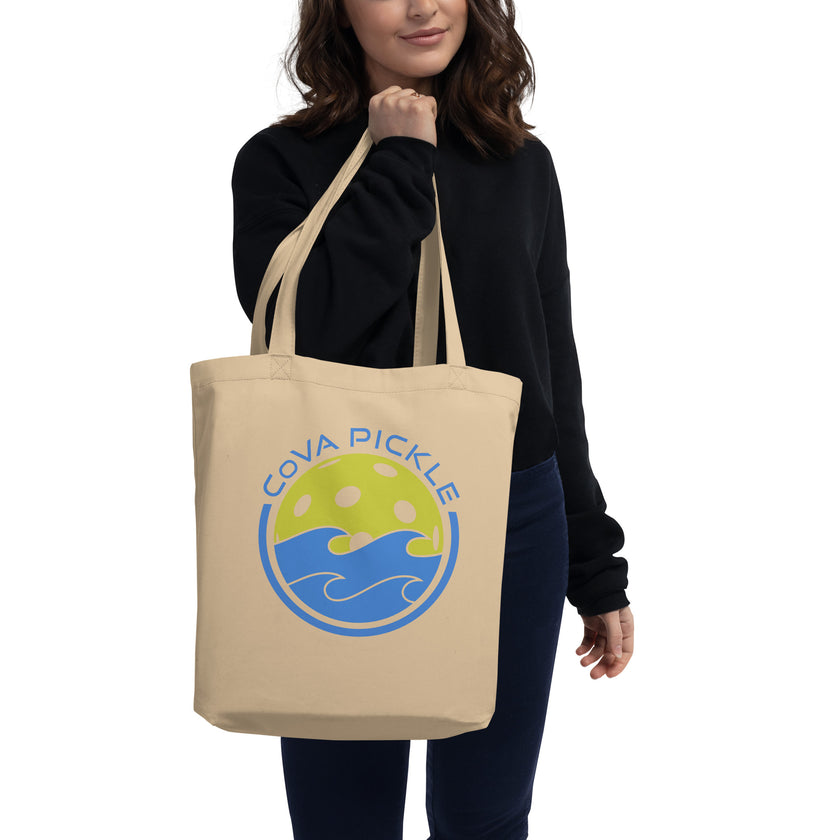 CoVA Pickle Ball & Waves Eco Tote Bag