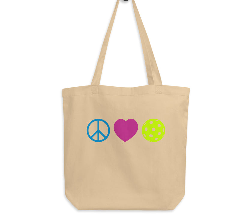 Peace Love Pickleball Eco Tote Bag