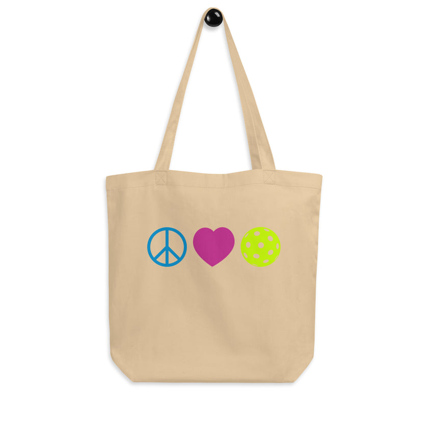 Peace Love Pickleball Eco Tote Bag