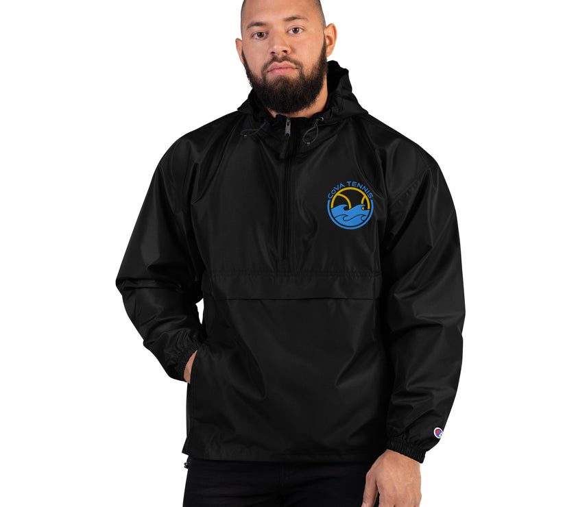 CoVA Tennis Ball & Waves Logo Embroidered Champion Packable Jacket