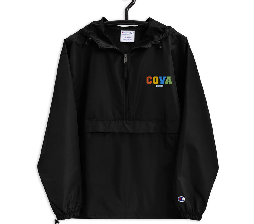 CoVA Tennis Rainbow Embroidered Champion Packable Jacket