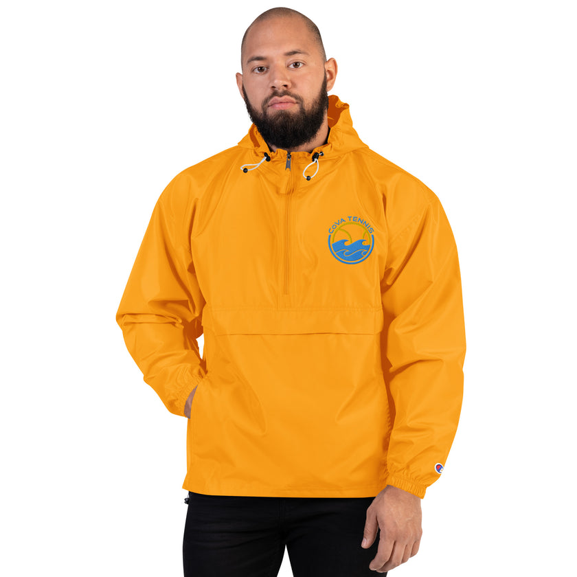 CoVA Tennis Ball & Waves Logo Embroidered Champion Packable Jacket