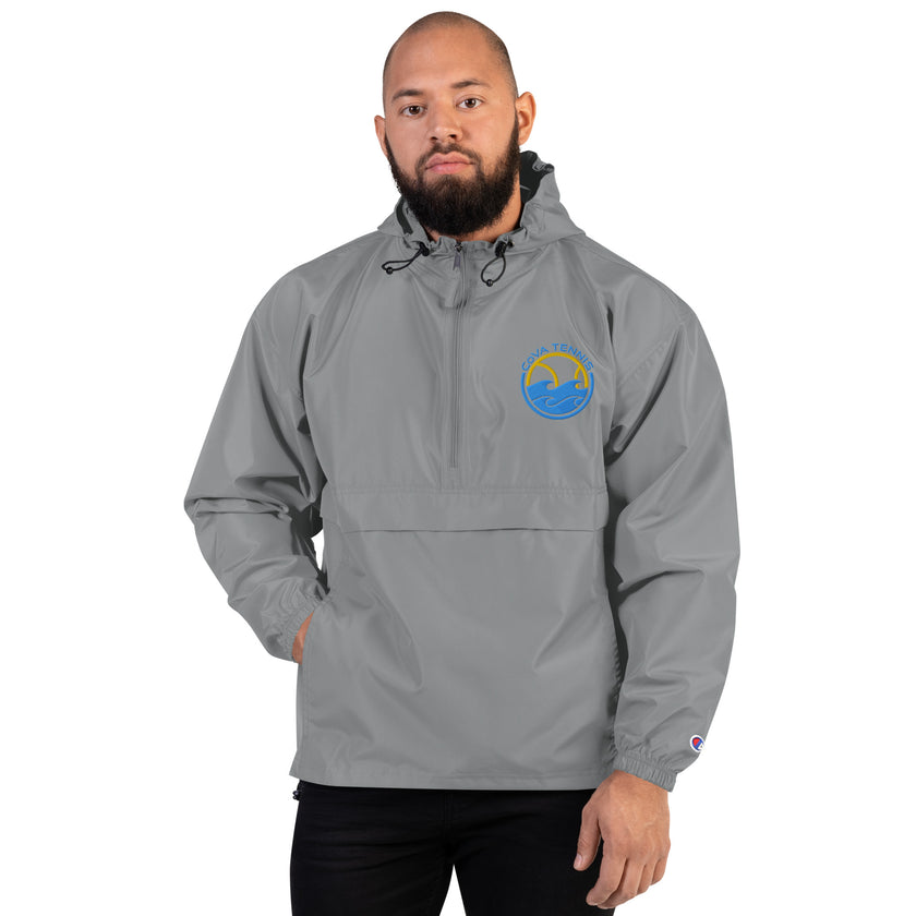 CoVA Tennis Ball & Waves Logo Embroidered Champion Packable Jacket