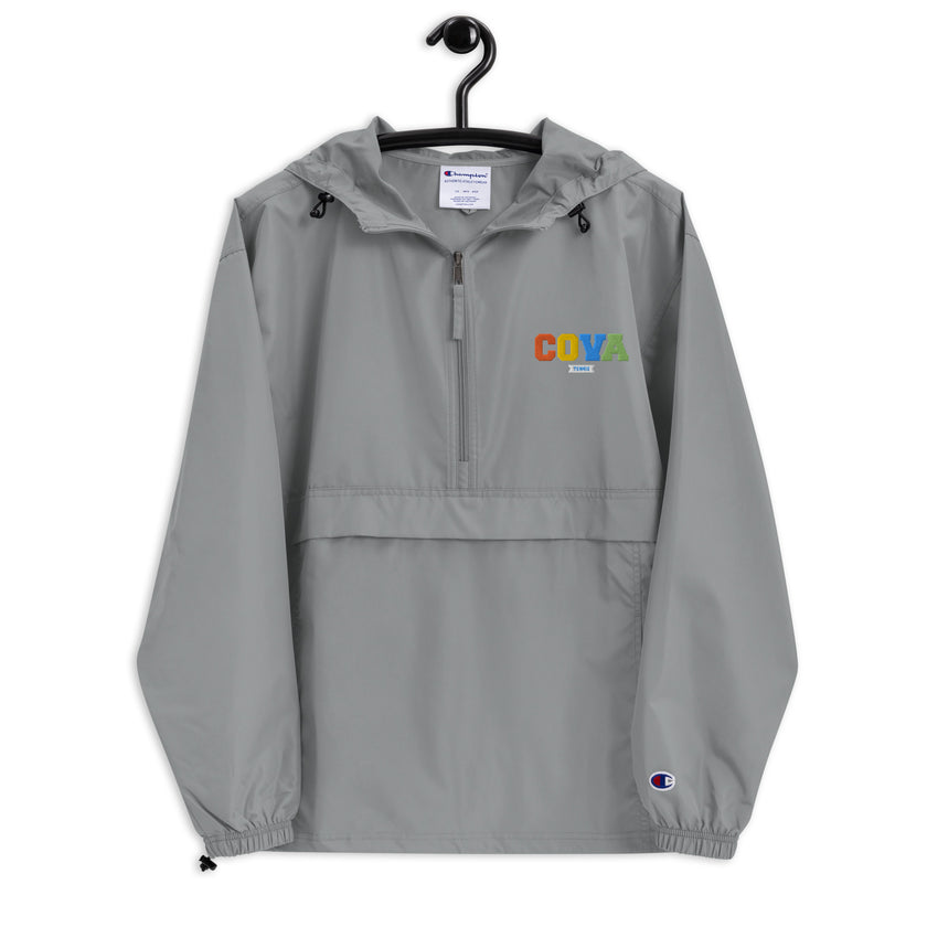 CoVA Tennis Rainbow Embroidered Champion Packable Jacket