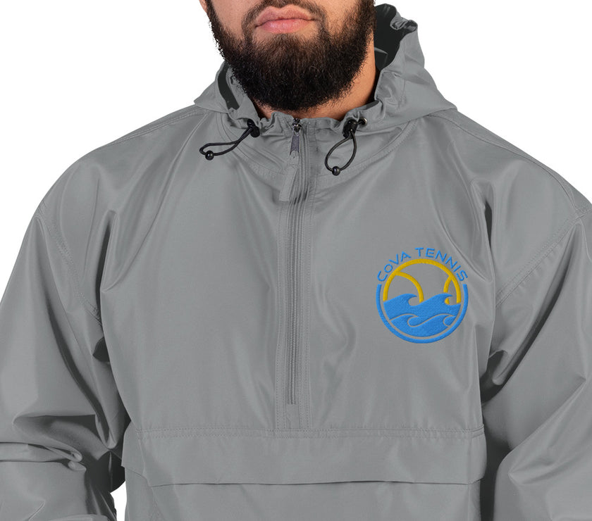 CoVA Tennis Ball & Waves Logo Embroidered Champion Packable Jacket