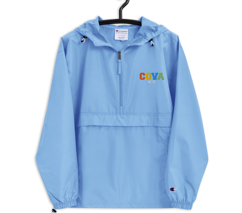 CoVA Tennis Rainbow Embroidered Champion Packable Jacket