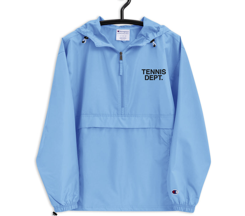 Tennis Dept Embroidered Champion Packable Jacket by CoVA Tennis