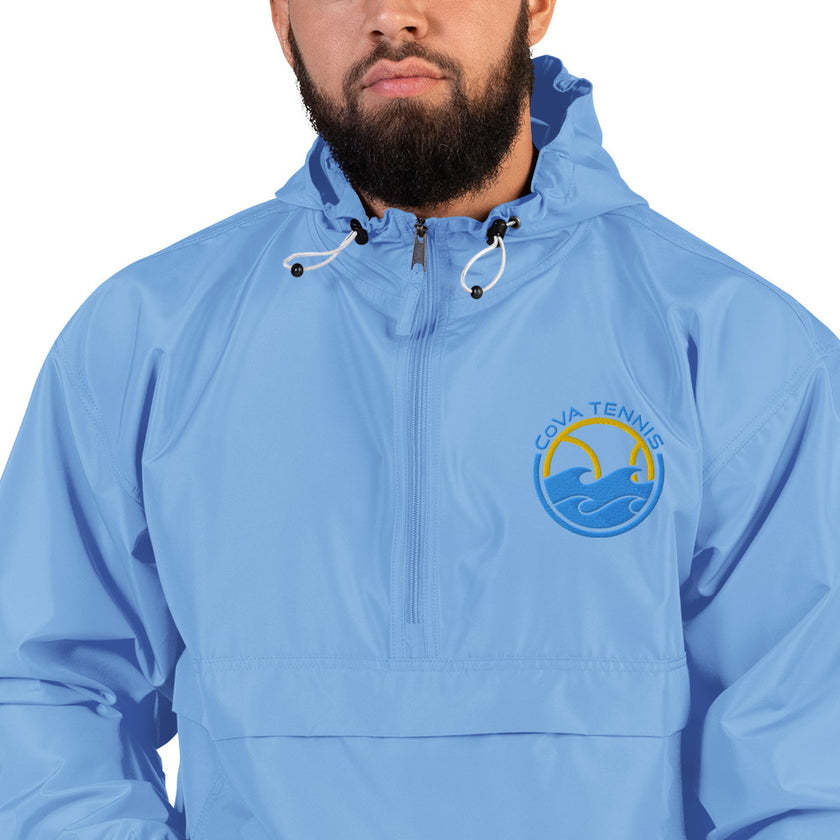 CoVA Tennis Ball & Waves Logo Embroidered Champion Packable Jacket