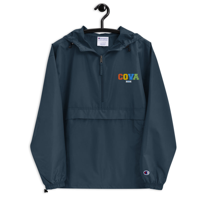 CoVA Tennis Rainbow Embroidered Champion Packable Jacket