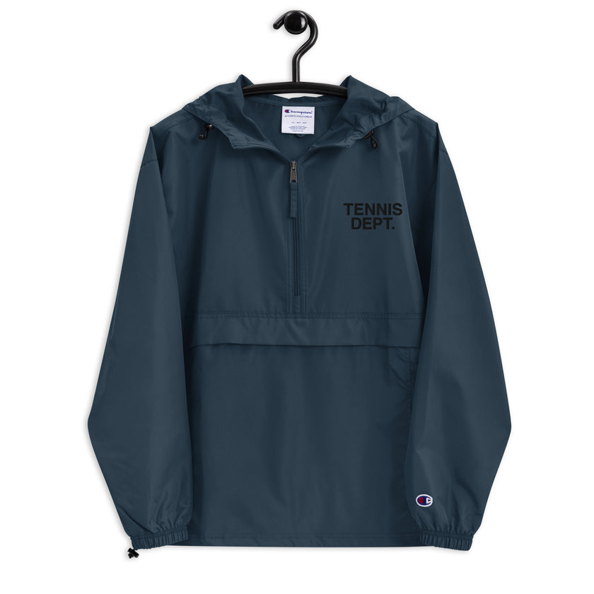 Tennis Dept Embroidered Champion Packable Jacket by CoVA Tennis