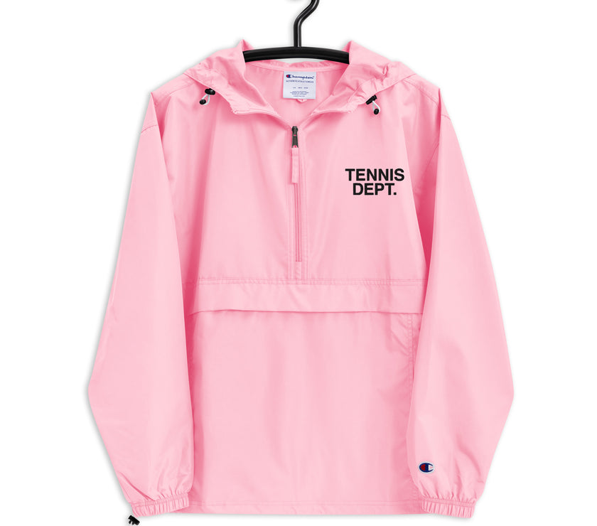 Tennis Dept Embroidered Champion Packable Jacket by CoVA Tennis