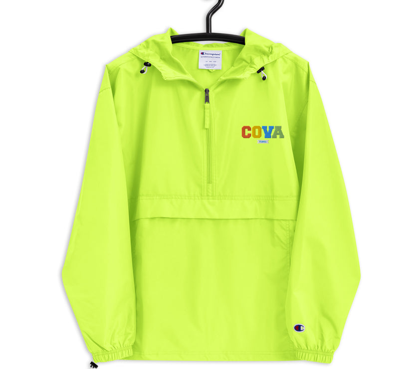 CoVA Tennis Rainbow Embroidered Champion Packable Jacket