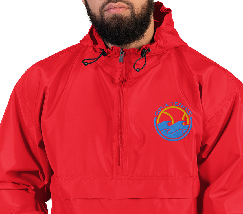 CoVA Tennis Ball & Waves Logo Embroidered Champion Packable Jacket