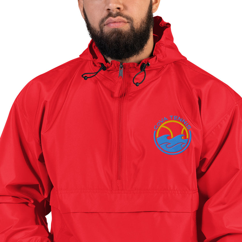 CoVA Tennis Ball & Waves Logo Embroidered Champion Packable Jacket