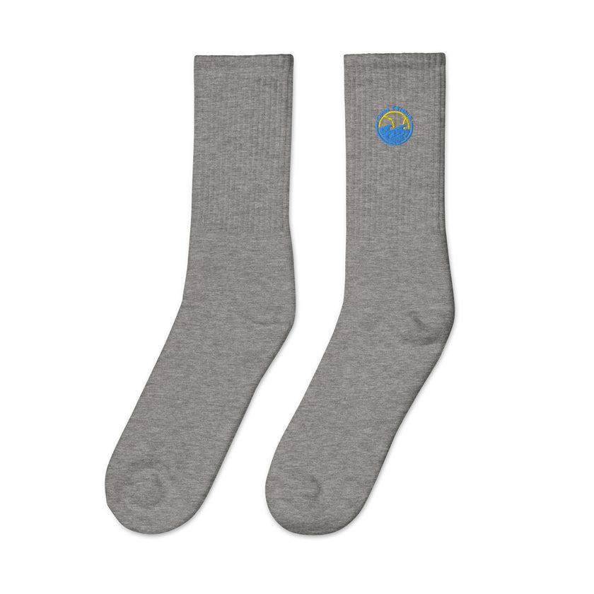 CoVA Tennis Ball & Waves Logo Embroidered socks