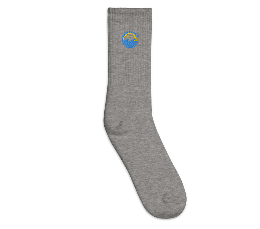 CoVA Tennis Ball & Waves Logo Embroidered socks