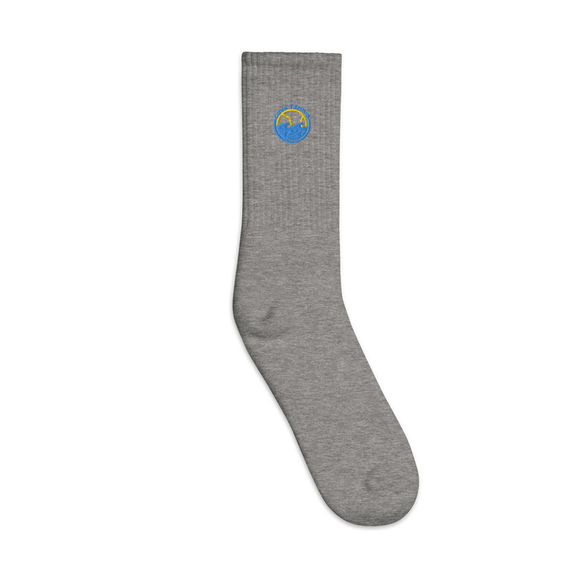 CoVA Tennis Ball & Waves Logo Embroidered socks