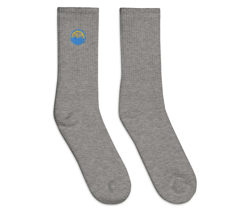 CoVA Tennis Ball & Waves Logo Embroidered socks