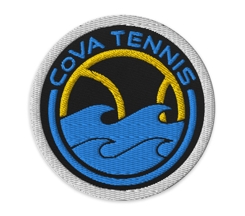 CoVA Tennis Ball & Waves Logo Embroidered patches