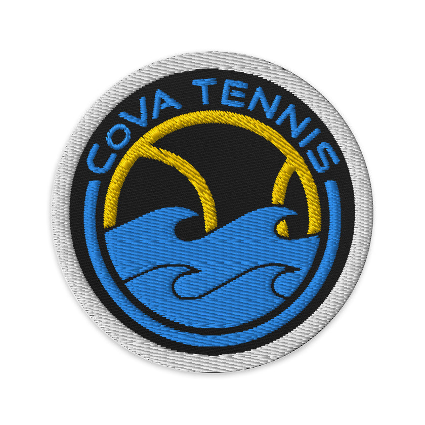 CoVA Tennis Ball & Waves Logo Embroidered patches