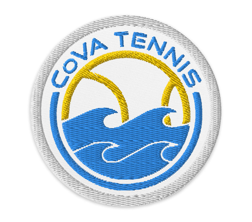 CoVA Tennis Ball & Waves Logo Embroidered patches