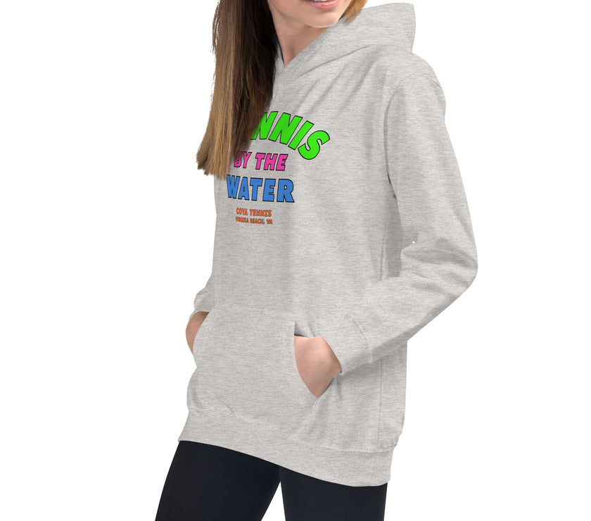 Tennis By The Water Kids Hoodie by CoVA Tennis