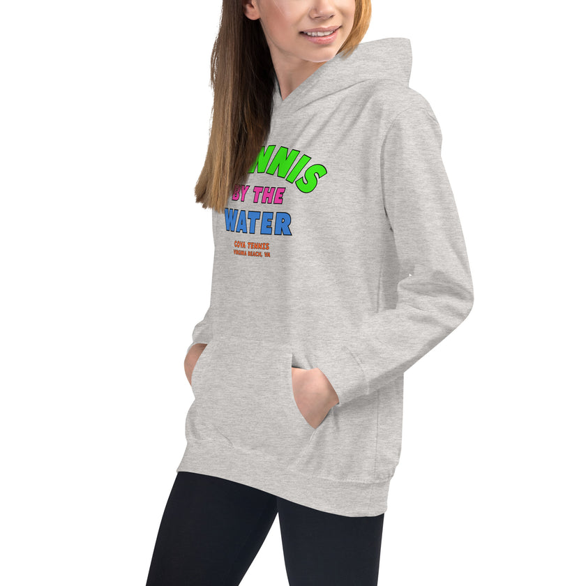 Tennis By The Water Kids Hoodie by CoVA Tennis