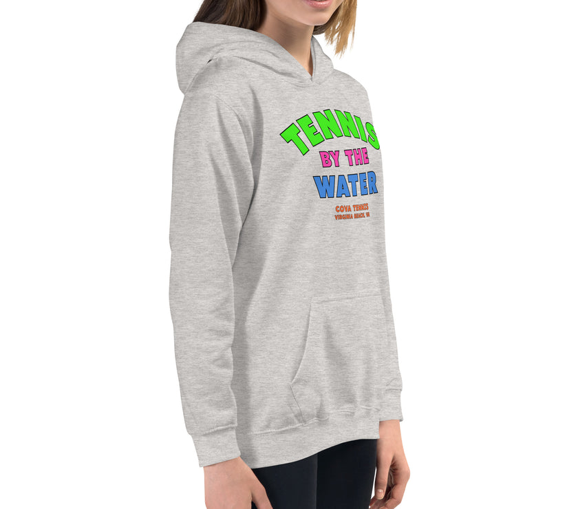 Tennis By The Water Kids Hoodie by CoVA Tennis