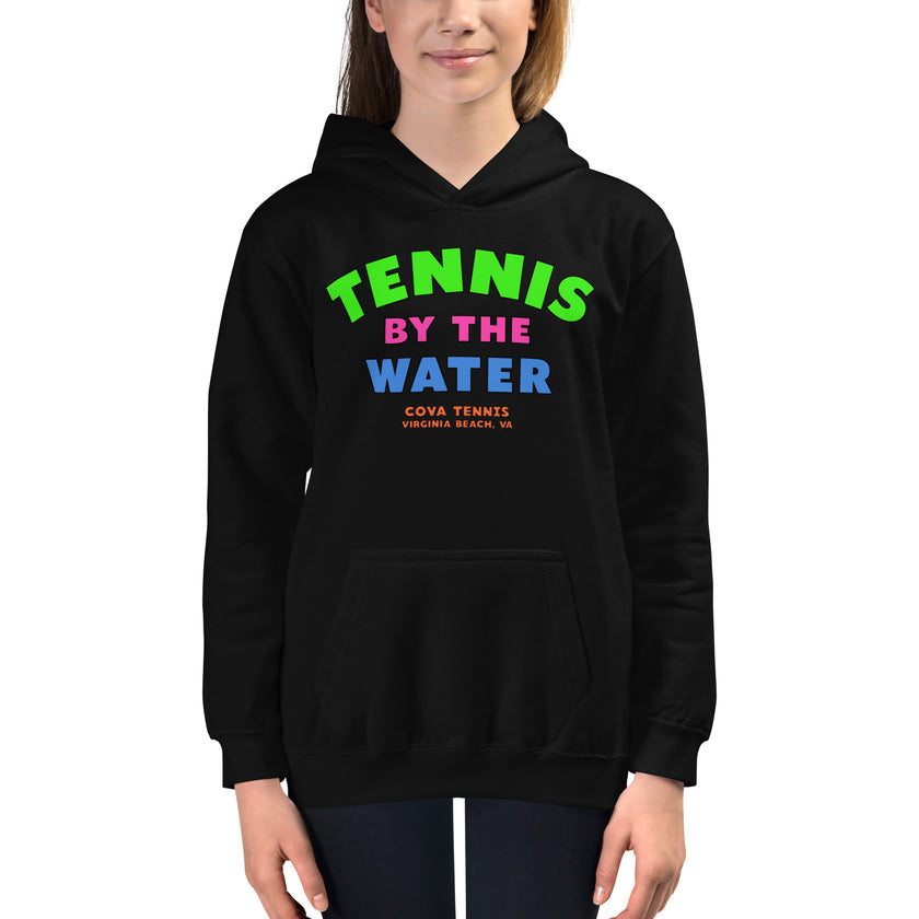 Tennis By The Water Kids Hoodie by CoVA Tennis