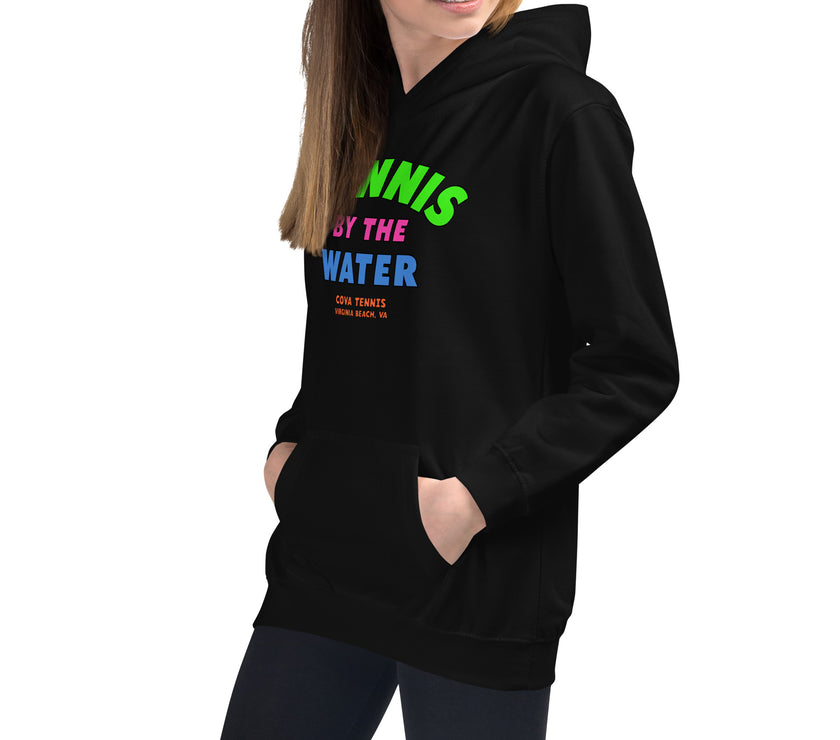 Tennis By The Water Kids Hoodie by CoVA Tennis