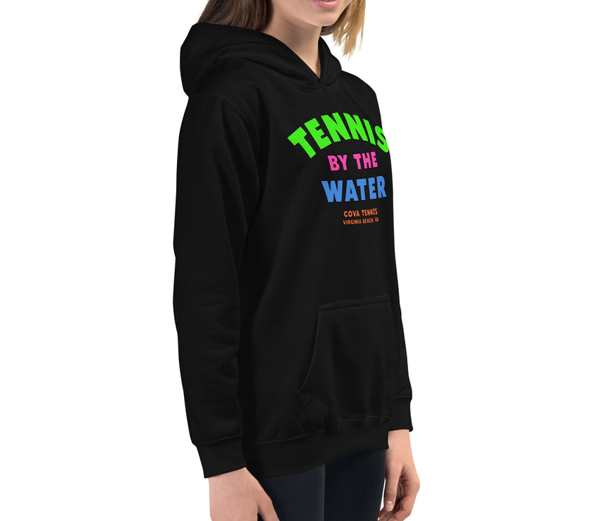 Tennis By The Water Kids Hoodie by CoVA Tennis