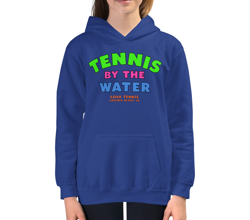 Tennis By The Water Kids Hoodie by CoVA Tennis