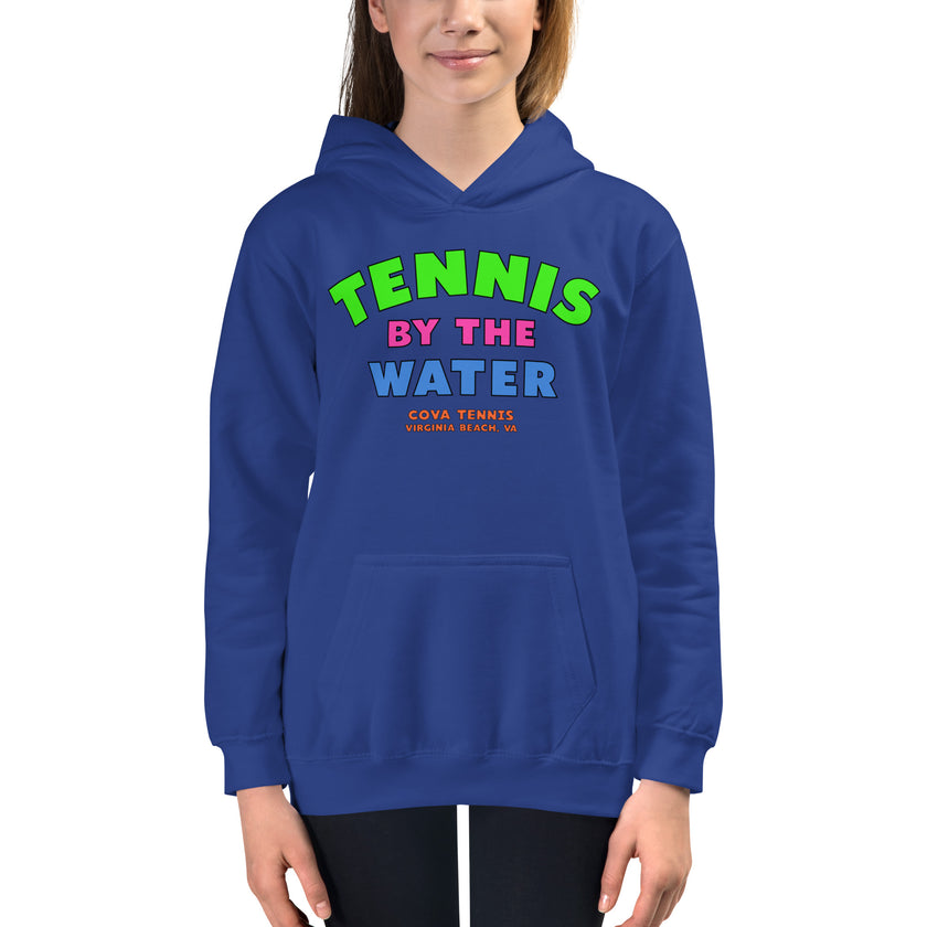 Tennis By The Water Kids Hoodie by CoVA Tennis