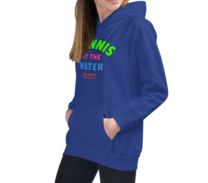 Tennis By The Water Kids Hoodie by CoVA Tennis