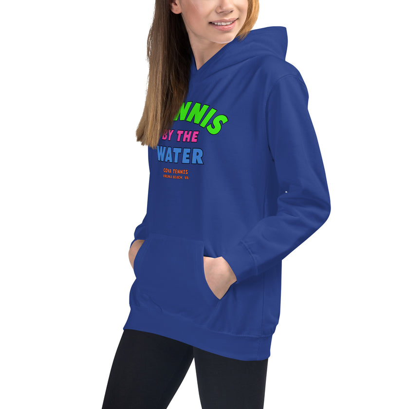 Tennis By The Water Kids Hoodie by CoVA Tennis