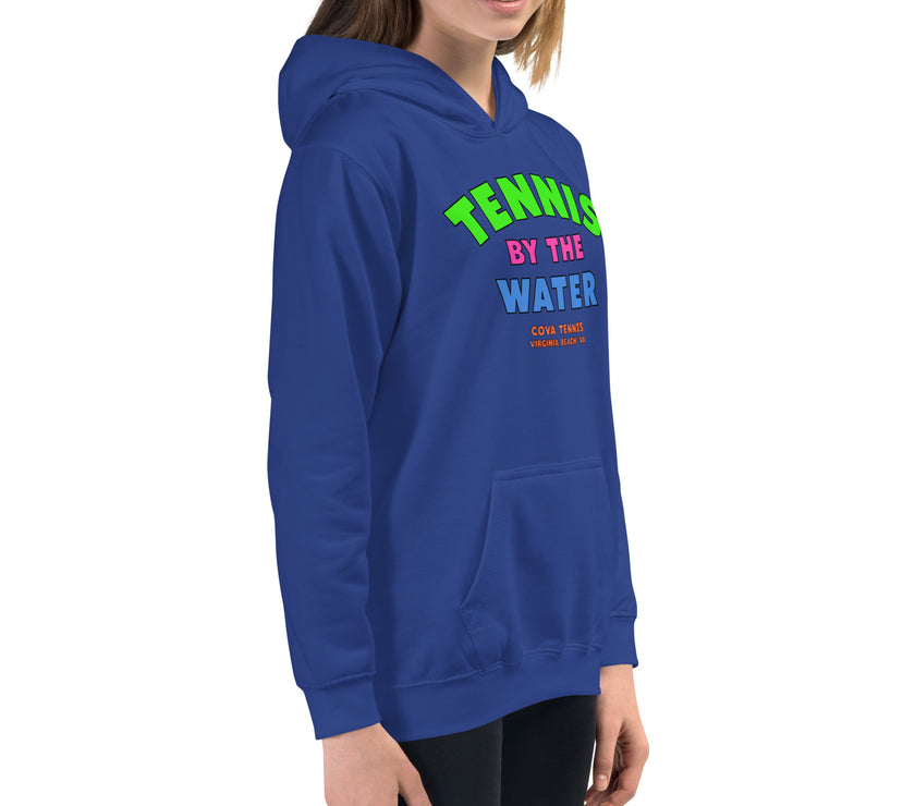 Tennis By The Water Kids Hoodie by CoVA Tennis