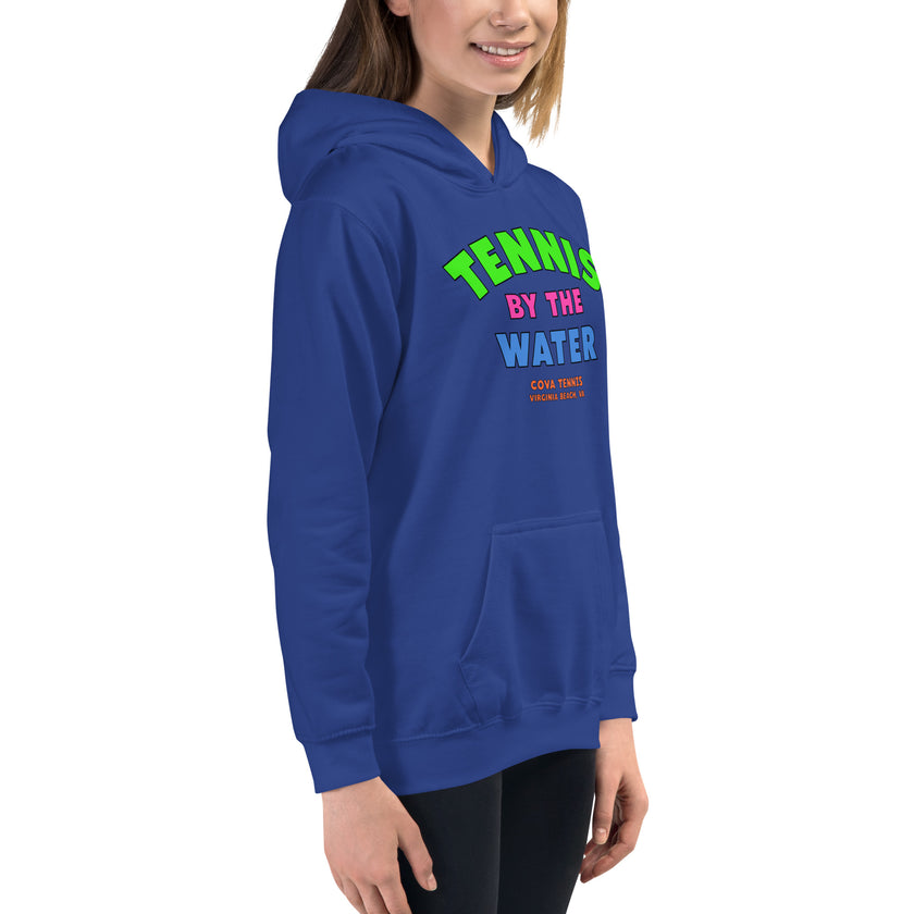 Tennis By The Water Kids Hoodie by CoVA Tennis