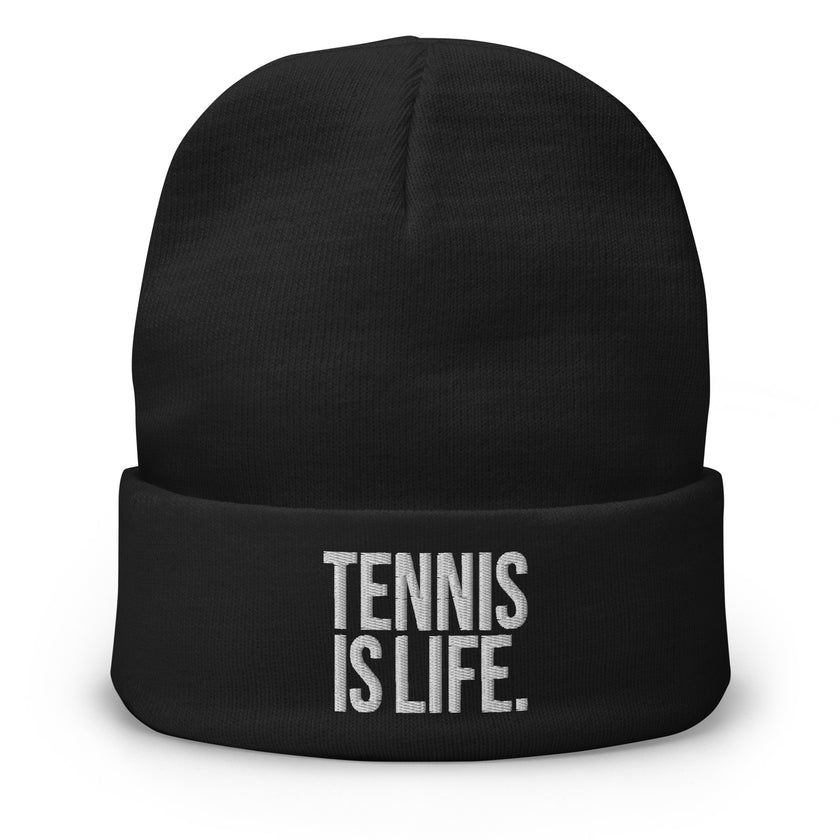 Tennis is LIfe Embroidered Beanie by CoVA Tennis