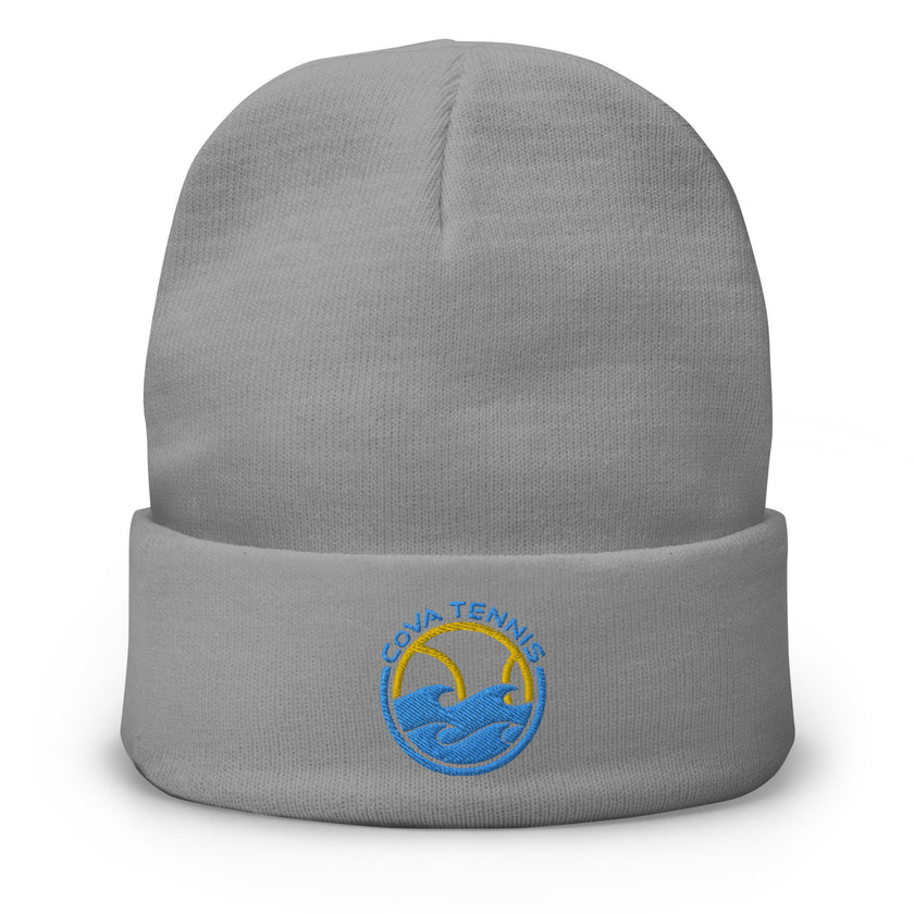 CoVA Tennis Ball & Waves Logo Embroidered Beanie