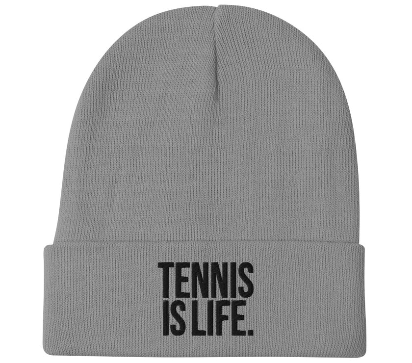 Tennis is LIfe Embroidered Beanie by CoVA Tennis