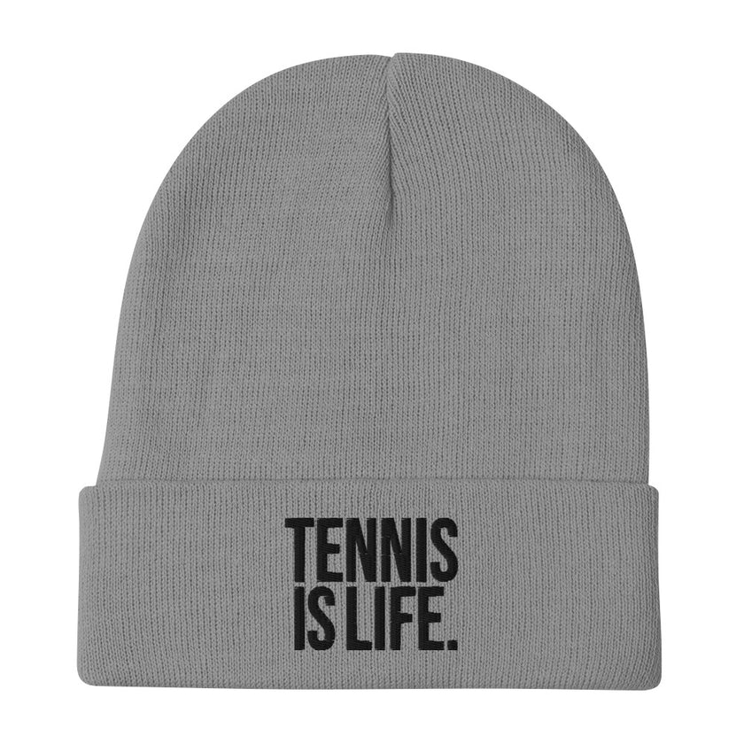 Tennis is LIfe Embroidered Beanie by CoVA Tennis